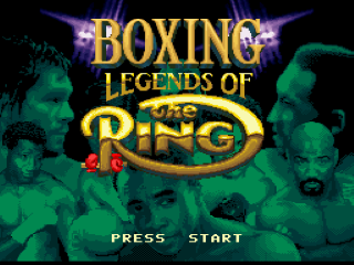 Boxing Legends Of The Ring title screen for Super Nintendo